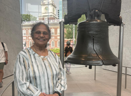 Liberty Bell - with our Happy Client